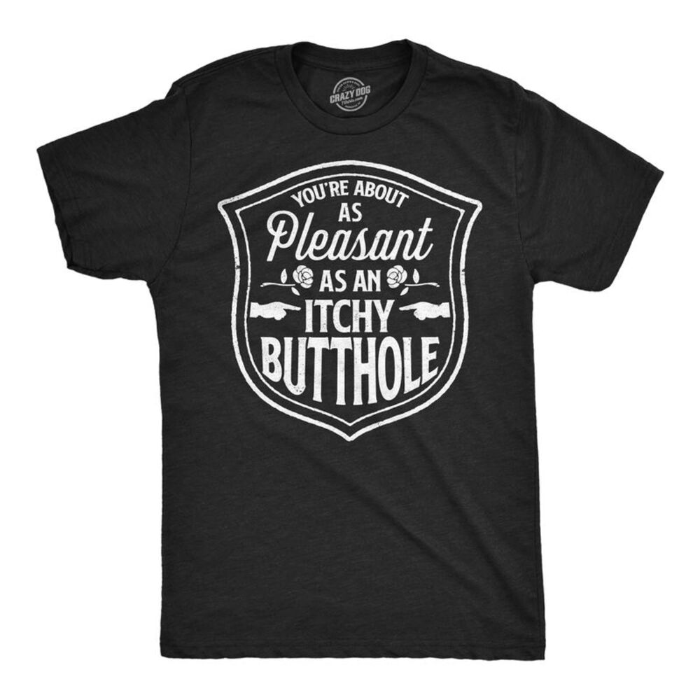 Mens Funny T Shirts Youre As Pleasant As An Itchy Butthole Sarcastic Tee For Men